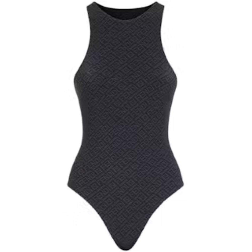 NWOT SKIMS x Fendi High Neck Sleeveless Bodysuit - BLACK